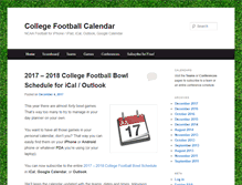 Tablet Screenshot of collegefootballcalendar.net